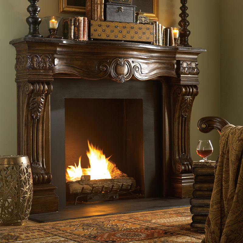 Dallas Designer Furniture Floral Electric Fireplace