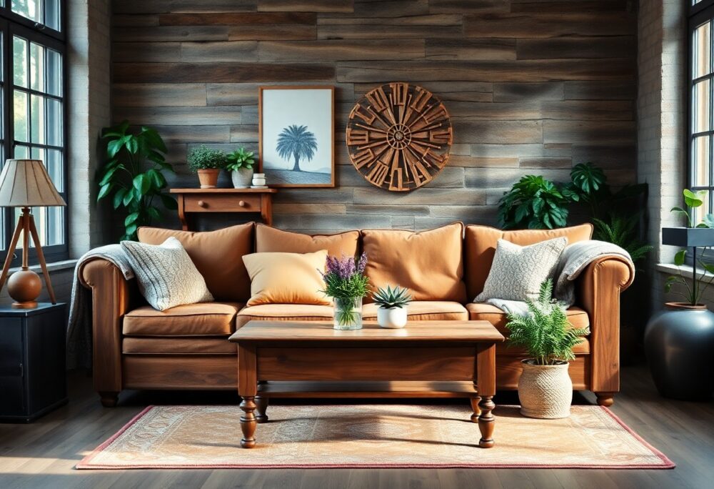 Steps To Create A Living Room With A Rustic Sofa