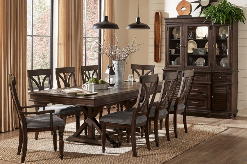 Cardano Dining Set in Driftwood Charcoal