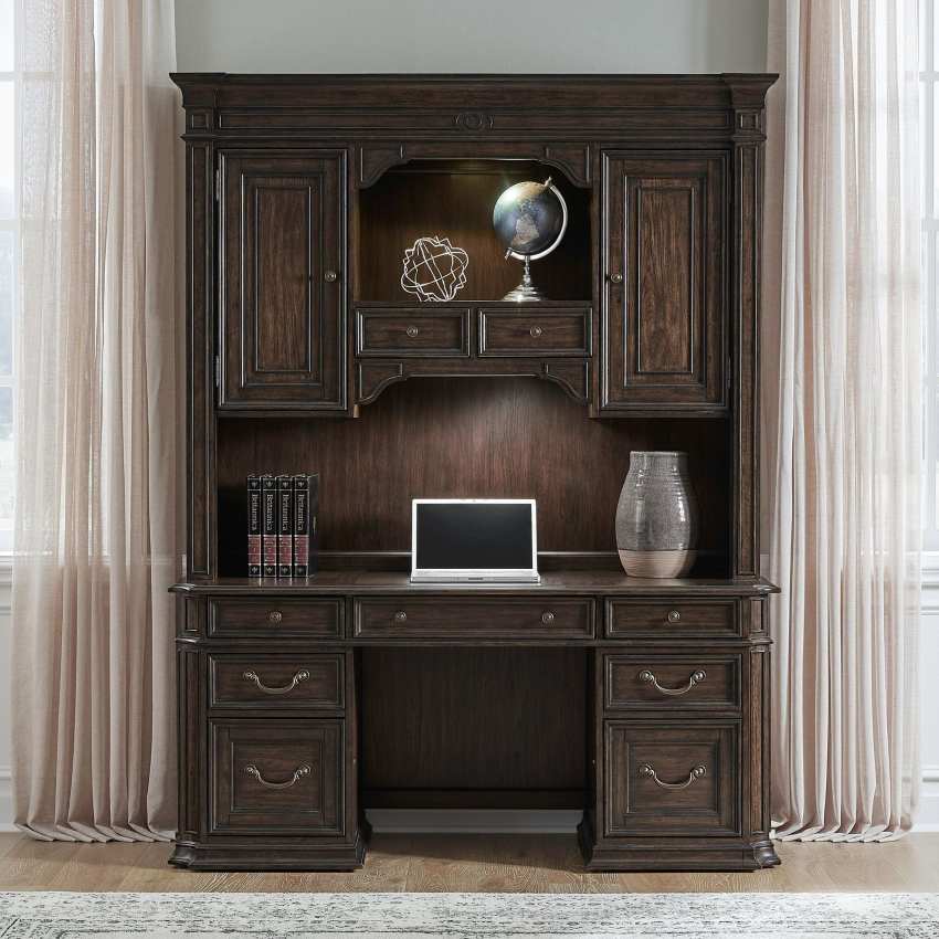 Provence Park Traditional Executive Desk in Chateau Brown