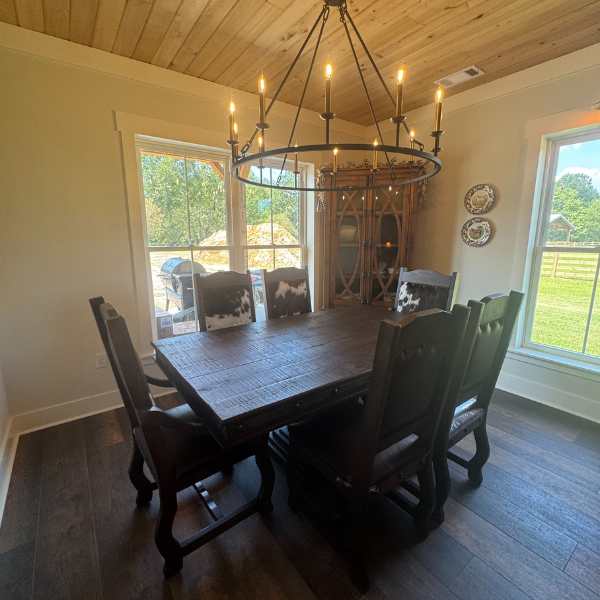 Gran Hacienda Cowhide Rustic Dining Room Set