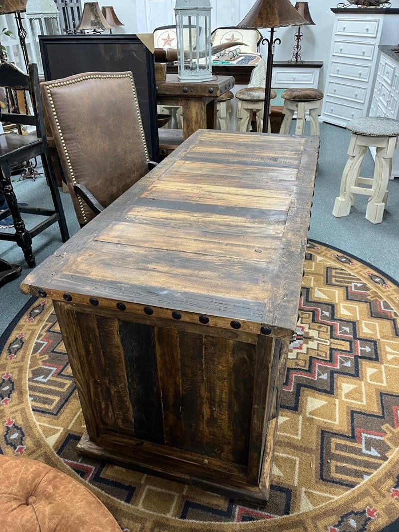 Rustic Distressed Executive Home Office Desk Solid Wood Free Delivery