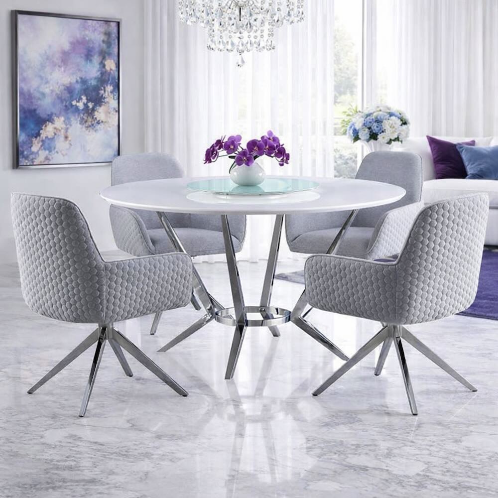 Abby Modern Designer Dining Room Set with Round Dining Table