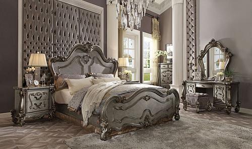 Versailles Bedroom Set in Antique Platinum