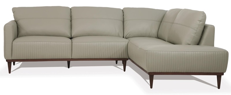 Tampa RSF Leather Sectional in Green
