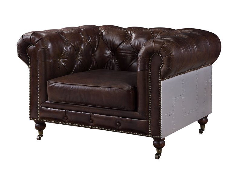 Aberdeen Vintage Brown Top Grain Leather Sofa Set