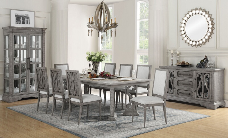 Gray Formal Dining Room Set, Formal Dining Table Decor