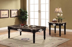 Ernestine Coffee Table Set with Marble Tops