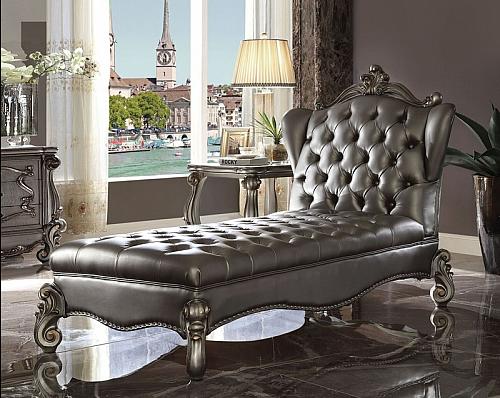 Versailles Formal Chaise in Platinum