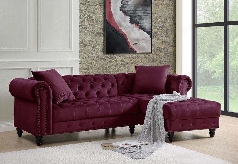 Adnelis Sectional Sofa in Red