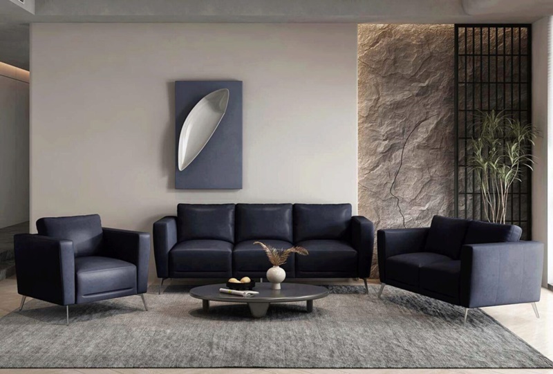 Astonic Modern Sofa Set in Blue