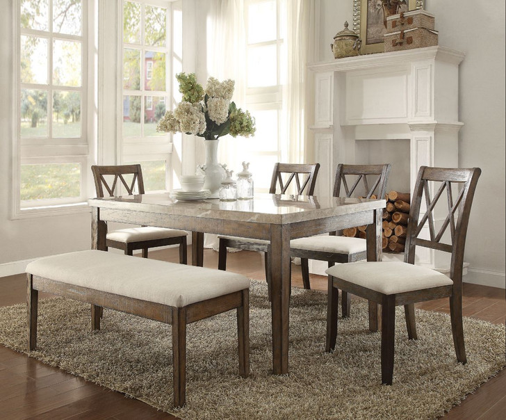 Claudia Dining Room Set in Salvage Brown