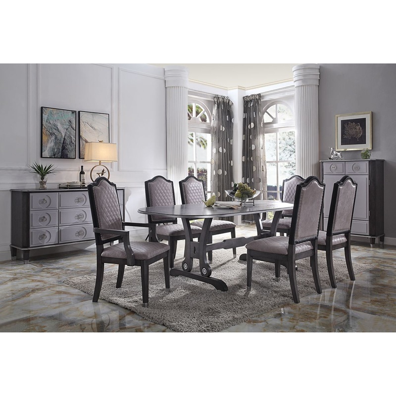 House Beatrice Dining Room Set in Charcoal