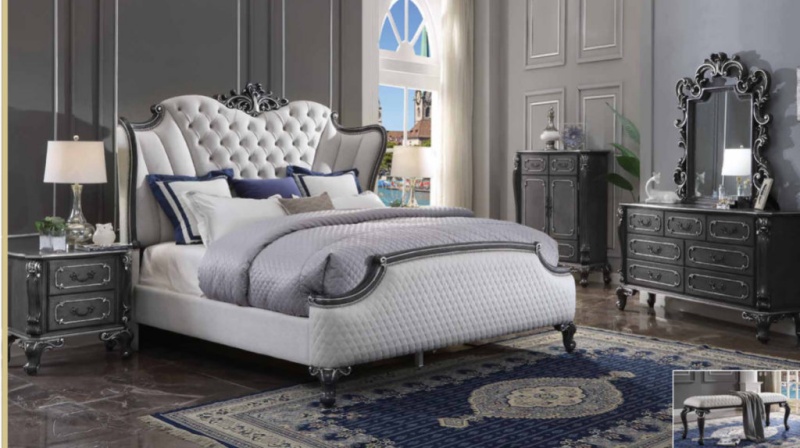 House Delphine Bedroom Set in Two Tone Ivory