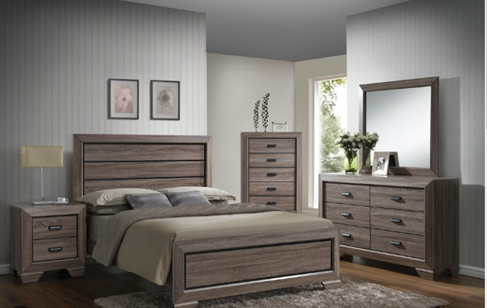 Lyndon Bedroom Set in Gray