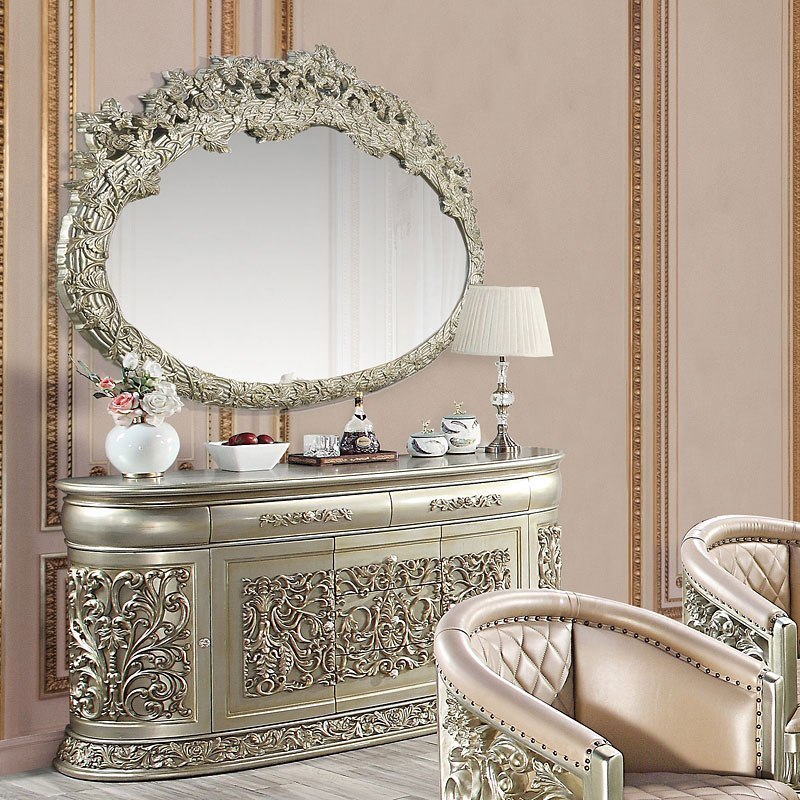 Sorina Dining Room Set in Antique Gold