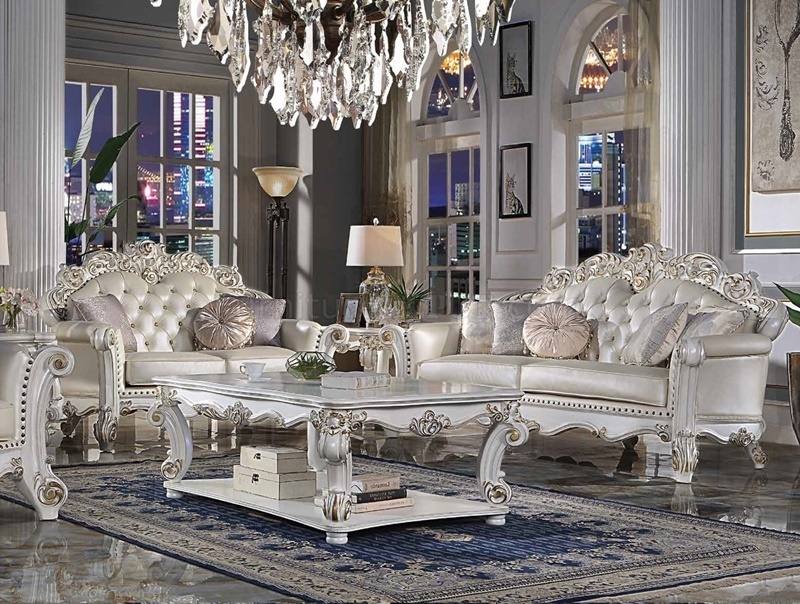 Vendome Formal Sofa Set in Antique Pearl