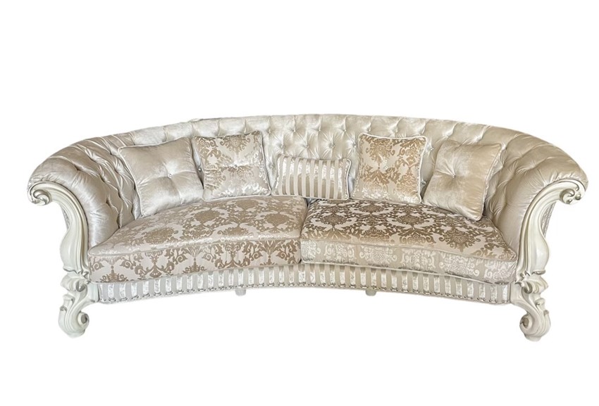 Versailles Crescent Sofa in Ivory *Clearance*