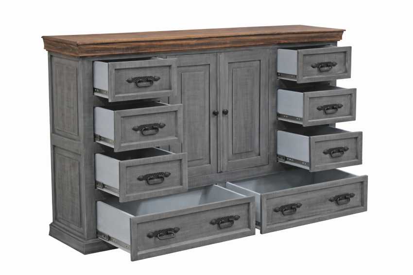 Heritage Gray Modern Rustic 6-Piece King Bedroom Set