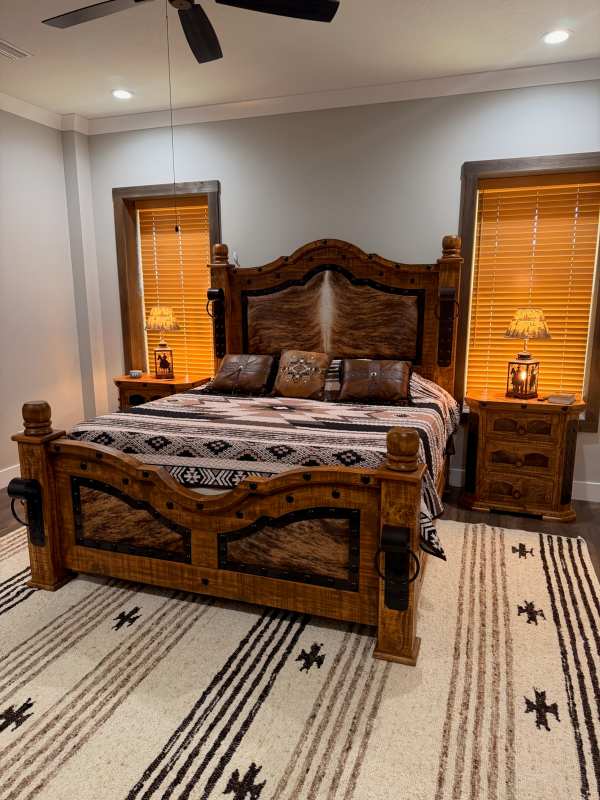 Alamo Cowhide Bedroom Set