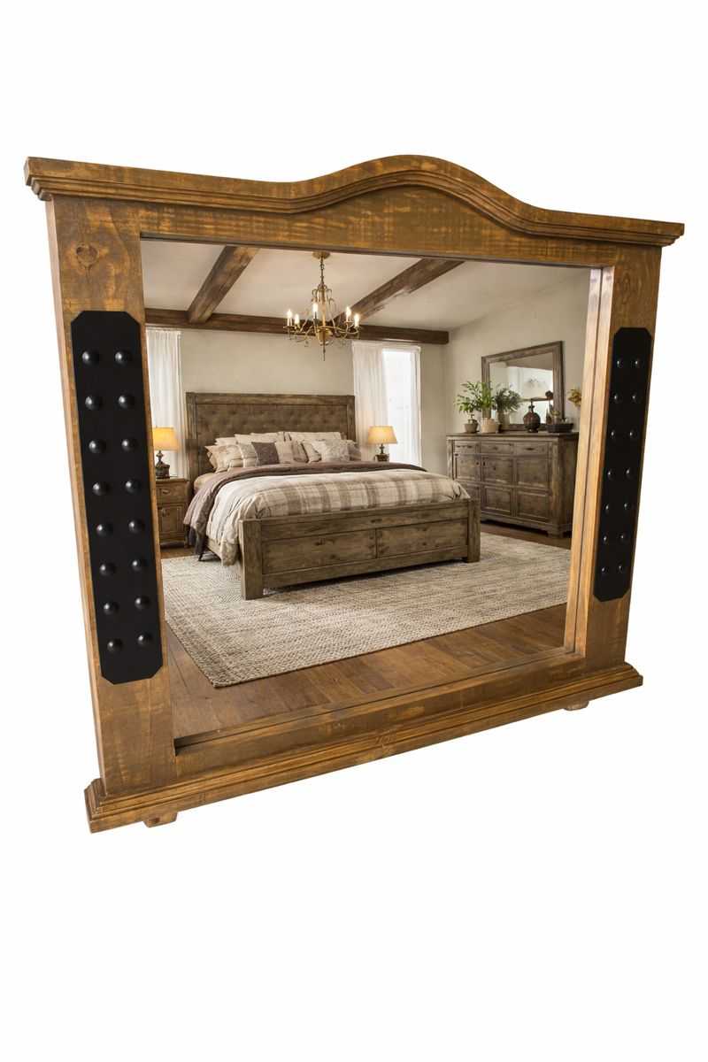 Alamo 5 Piece Rustic Bedroom Set with Cowhide Accents