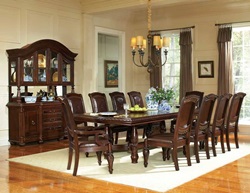 Antoinette Formal Dining Room Set with Large Pedestal Table