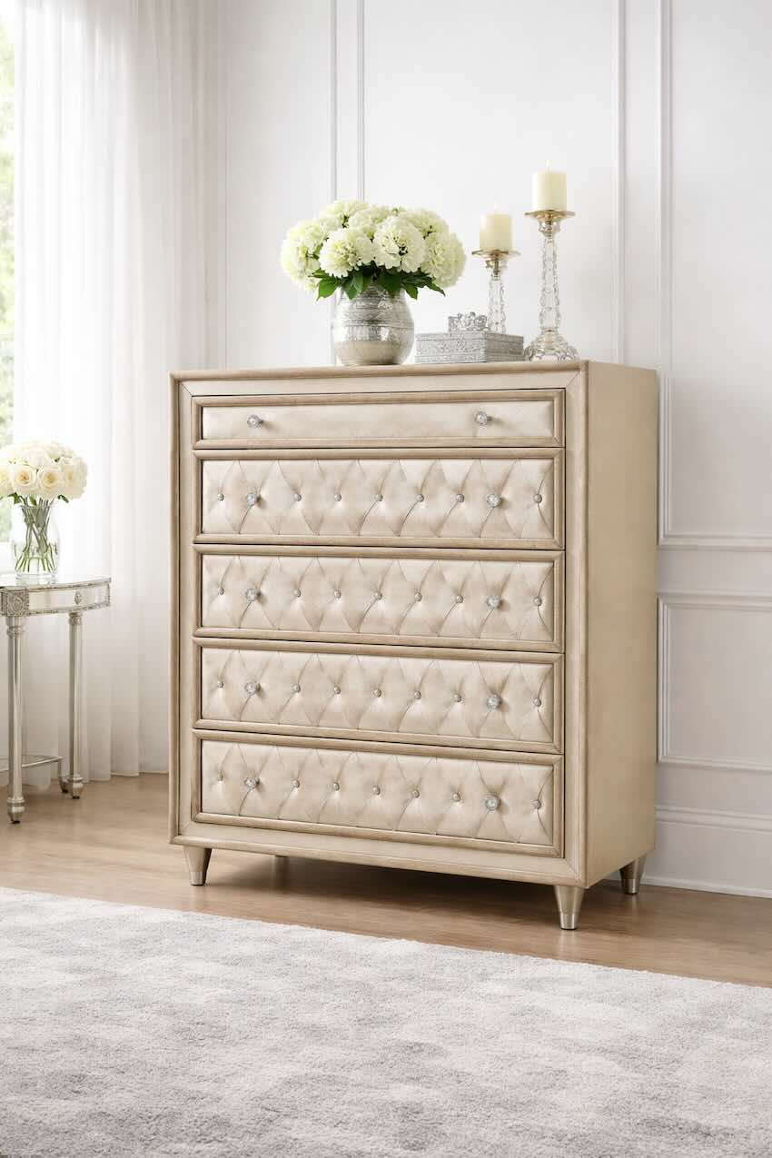 Antonella Luxury Velvet Bedroom Set