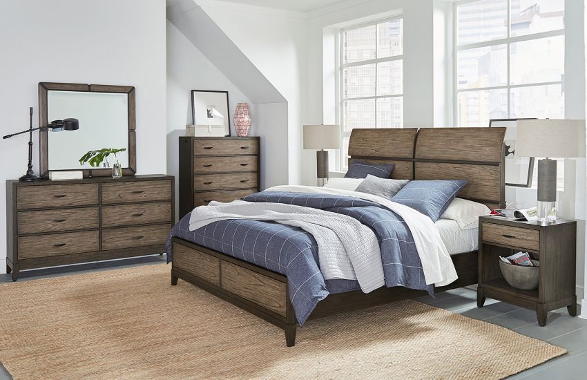 Aspen Home Westlake Bedroom Set in Dark Pine I205403 Dallas