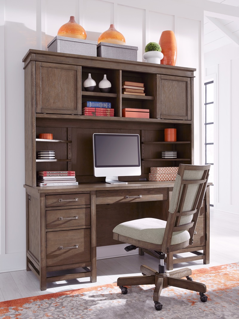 I221-316 Terrace Point Computer Desk with Hutch - Aspen Home - Free ...