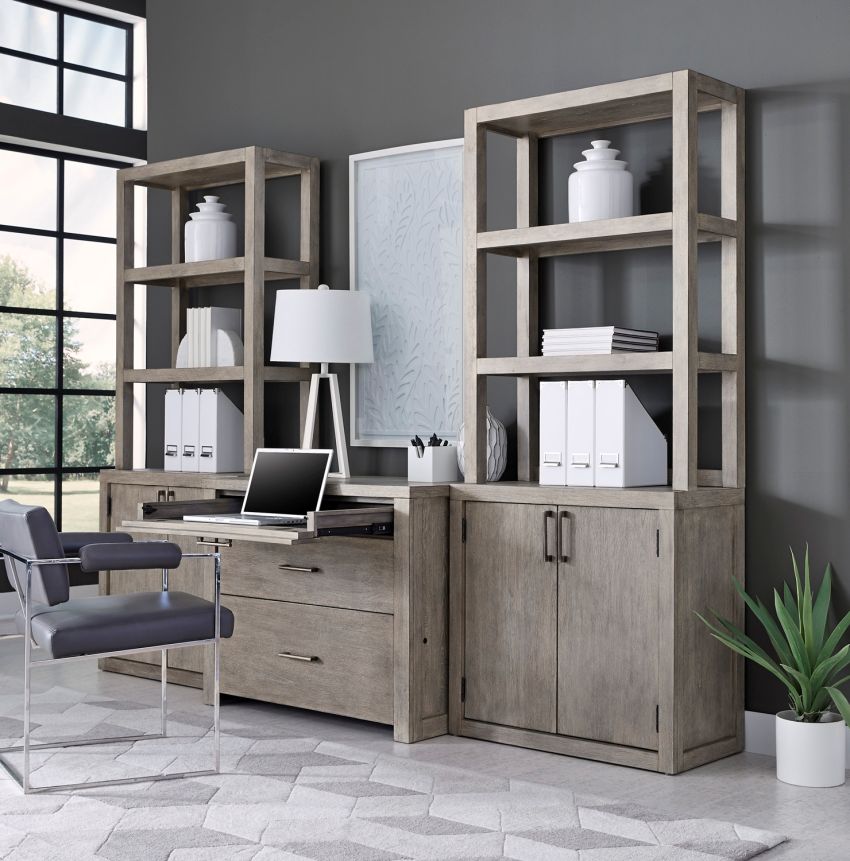 Aspen Home Platinum Desk Set in Grey Linen I2513162 Dallas