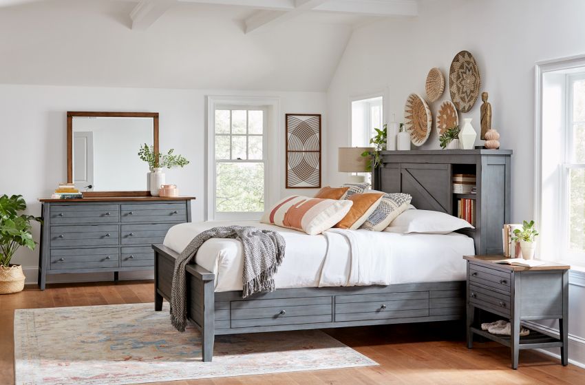 Aspen Home Pinebrook Bedroom Set in Denim I629413DEN Dallas