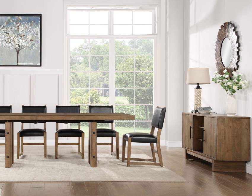 Atmore Transitional Dining Set with 96" Long Table