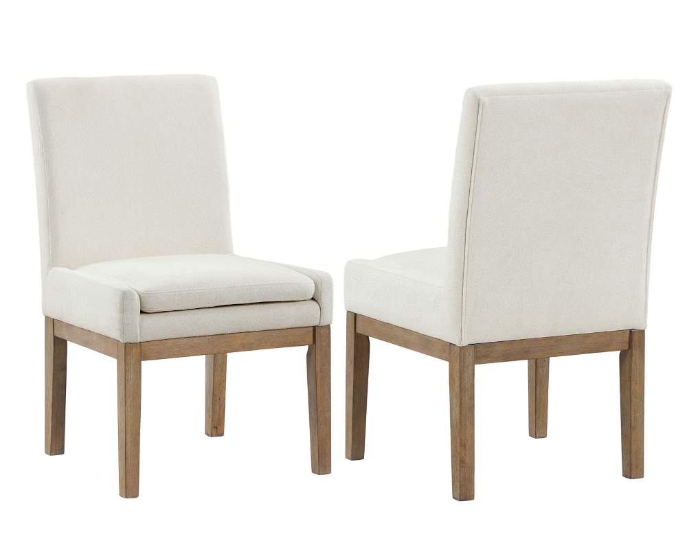 Aubrey Modern Organic 5-Piece Round Dining Set with Parsons Chairs