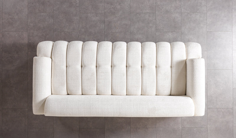 Aveline Modern Transitional Sofa Set in Ivory