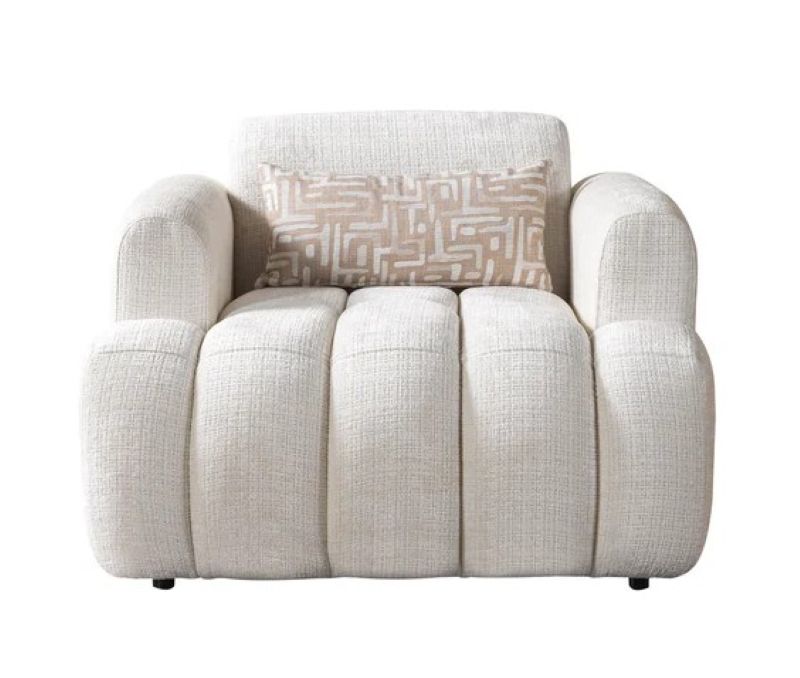 Aveline Modern Transitional Sofa Set in Ivory