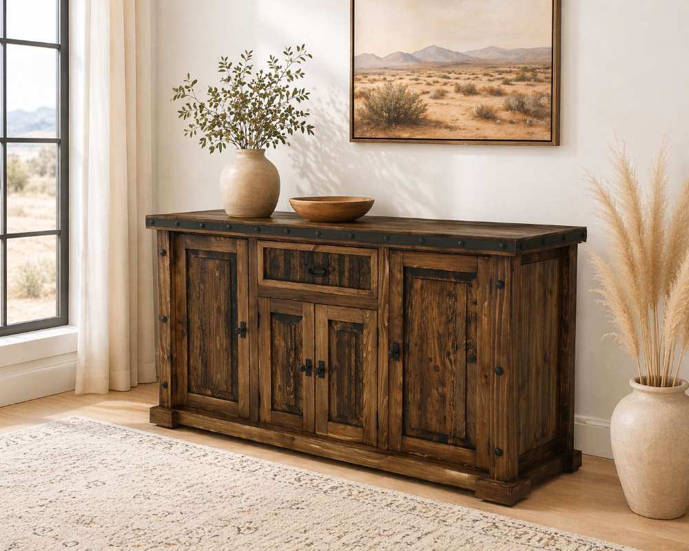 Laguna Western Rustic Texas Star 7-Piece Dining Room Set