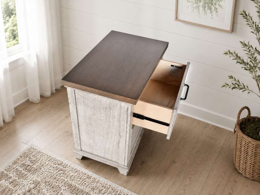 Bear Creek Bedroom Set in Rustic White Smoke