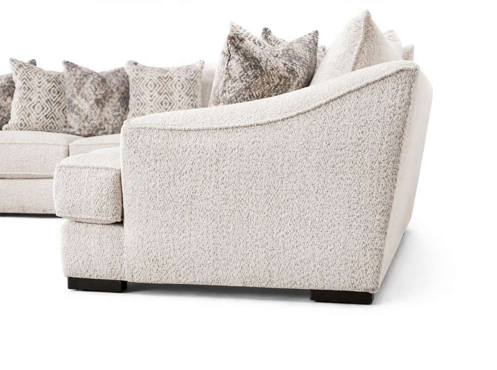 Belmont Contemporary Luxe Off White Boucle Sectional Sofa
