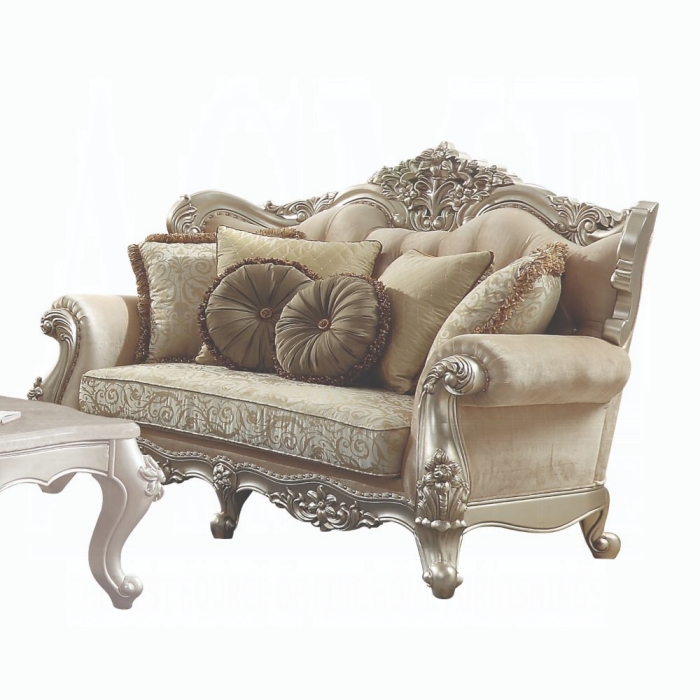 Bently Formal Ornate Living Room Set with Champagne Trim