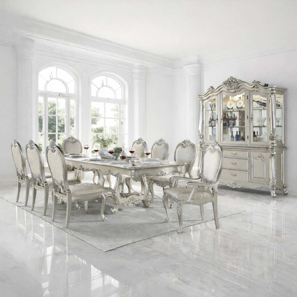 Bently Formal Ornate 9-Piece Dining Room Set in Champagne Bently Formal Ornate 9-Piece Dining Room Set in Champagne