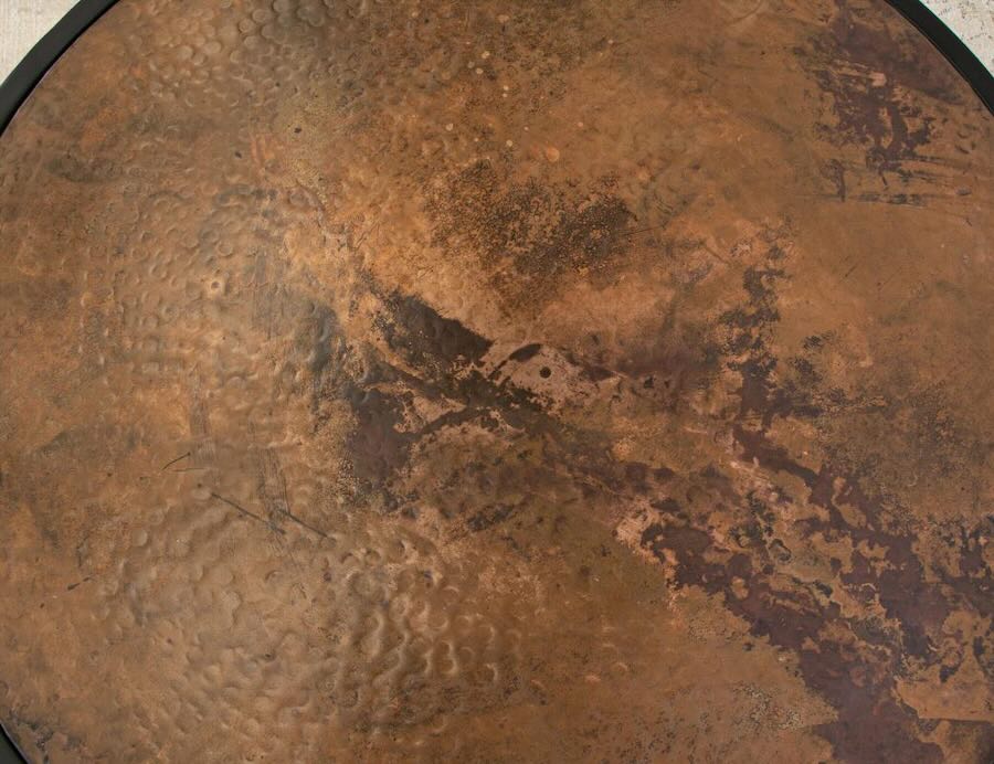 Blackburn Hand-Hammered Copper Top 2-Piece Nesting Coffee Table Set