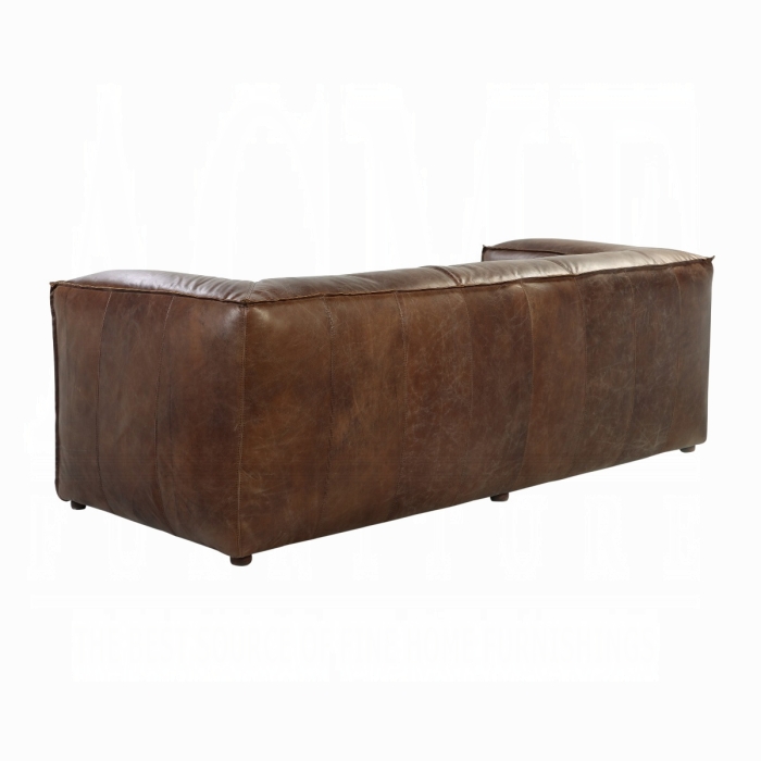 Brancaster Retro Top Grain Leather Brown Sofa