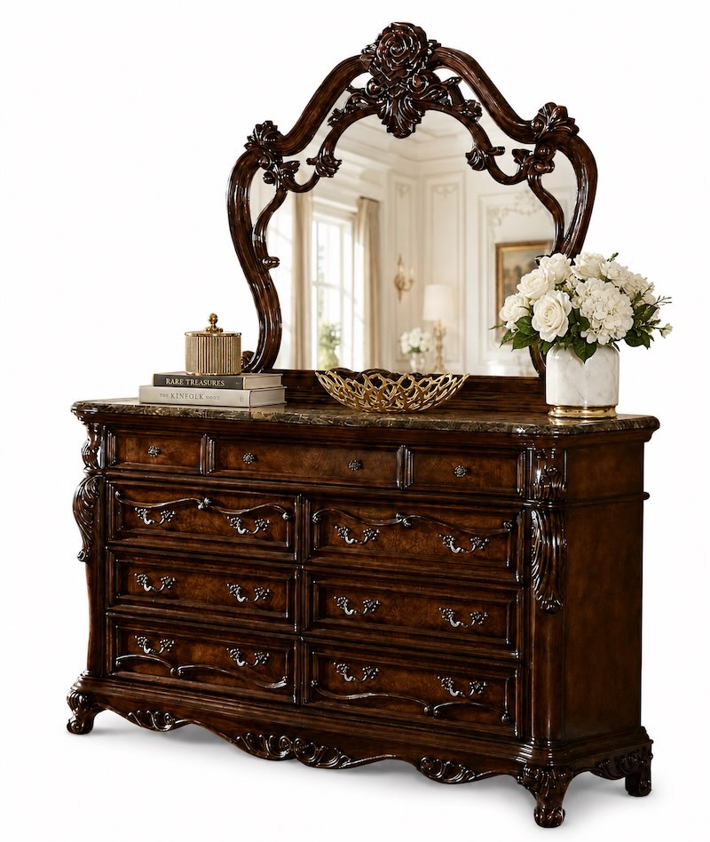Brayton Traditional Elegant Bedroom Set in Cherry
