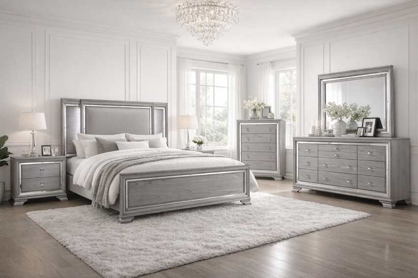 Alanis Modern Chic Bedroom Set with Lights Alanis Modern Chic Bedroom Set with Lights