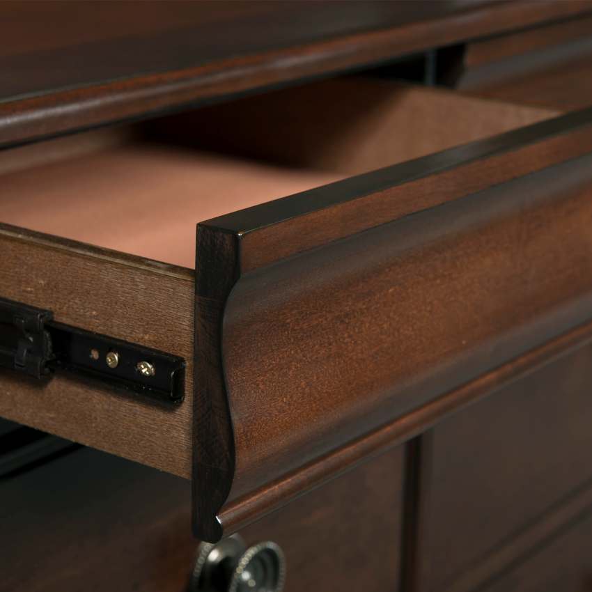 Cameron Traditional Dark Cherry Sleigh Bedroom Set