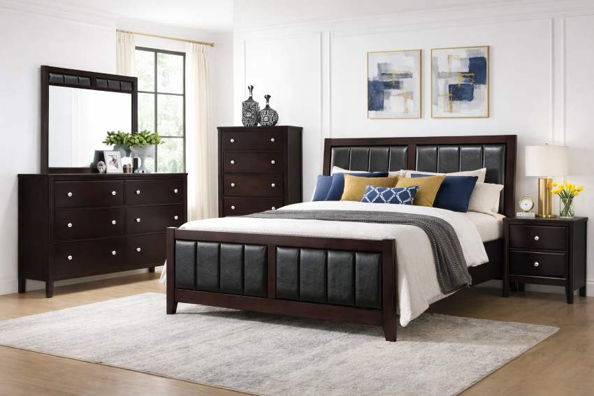 Carlton Modern Transitional Bedroom Set in Cappuccino Carlton Modern Transitional Bedroom Set in Cappuccino