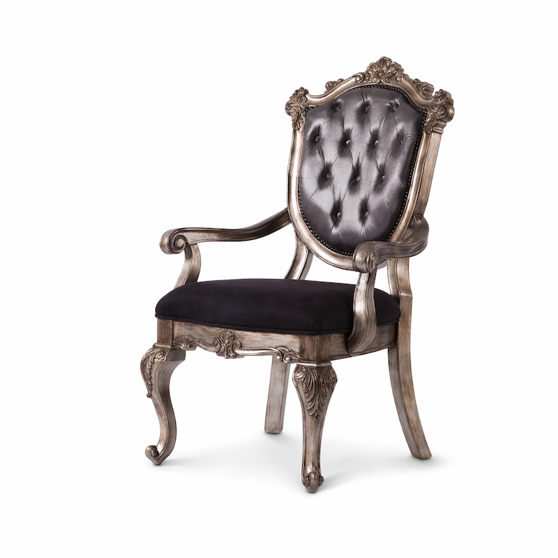 Chantelle Luxury Formal Antique Platinum 9-Piece Dining Room Set