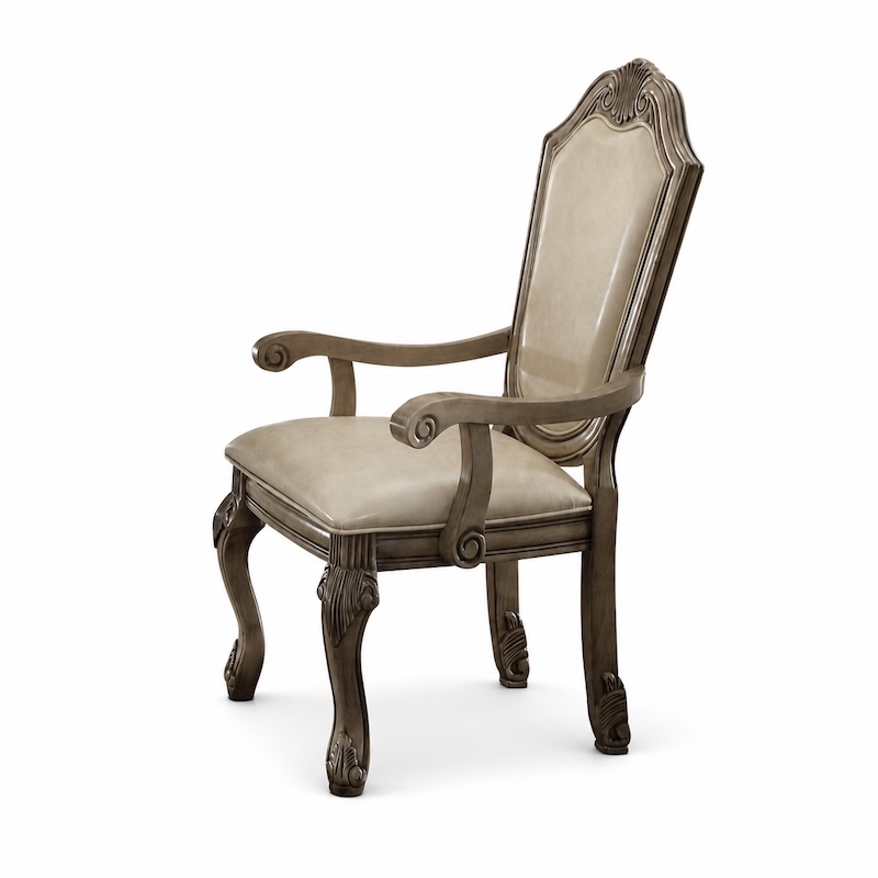 Chateau de Ville Antique White Traditional Formal 7-Piece Dining Set