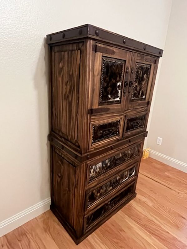 Cimmaron Ridge Western Rustic Cowhide Bedroom Set 2