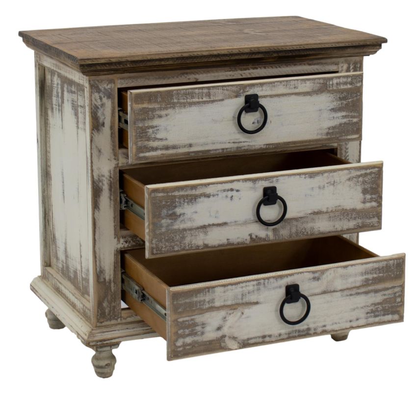 Clarice French Country Bedroom Set in White Sandstone